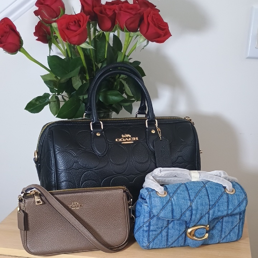 NWT! Bundle Deals!!! Coach Black, Brown, and Blue Satchel Trio